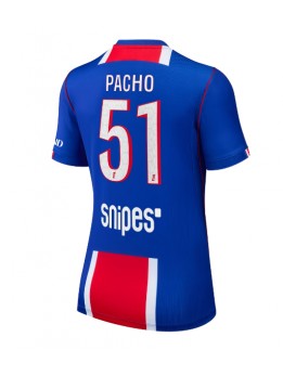 Ženski Nogometna dresi replika Paris Saint-Germain Willian Pacho #51 Domači 2026-27 Kratek rokav Ženski Nogometna dresi replika Paris Saint-Germain Willian Pacho #51 Domači 2026-27 Kratek rokav